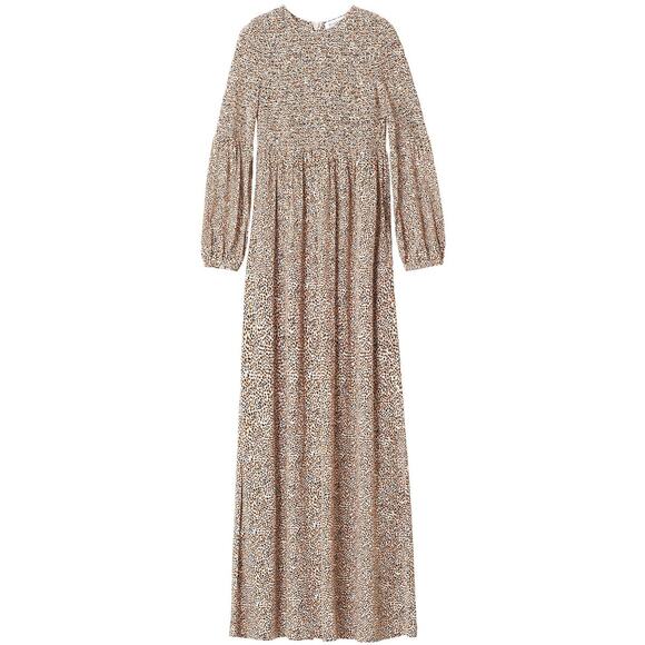 Rodebjer Dress Sandy Dessert Ecru Smocked Long Sleeves Maxi Size XS NEW - Picture 6 of 14